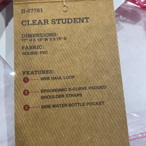 Dickies Clear Student Backpack, - Picture 7 of 16